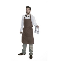 Bib Style Apron. Brown