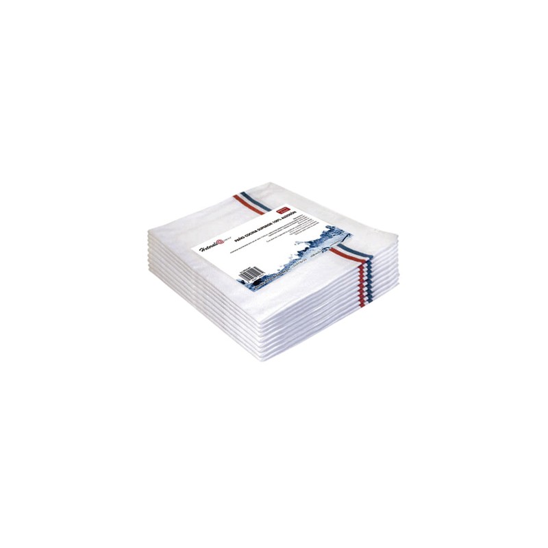 01497 Paño Cocina Superior 100% Alg. Blanco 60 x 55 cm. Pack-6 Hoteralia
