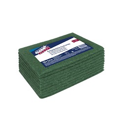 00411 Green Scouring Pad Extra. 15 x 20 cm. Pack-10. Orbis