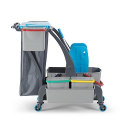 R-Evolution Double Trolley 25+18 Litres With Handle, Sac And Buckets