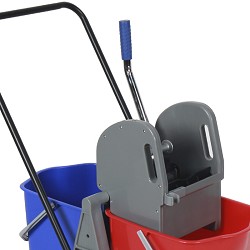 Chariot Double Eco+2 Seaux 25 Litres+Presse Stilo+Guidon