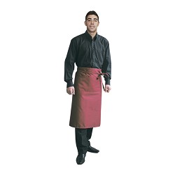 Long Bistro Apron. Bordeaux.