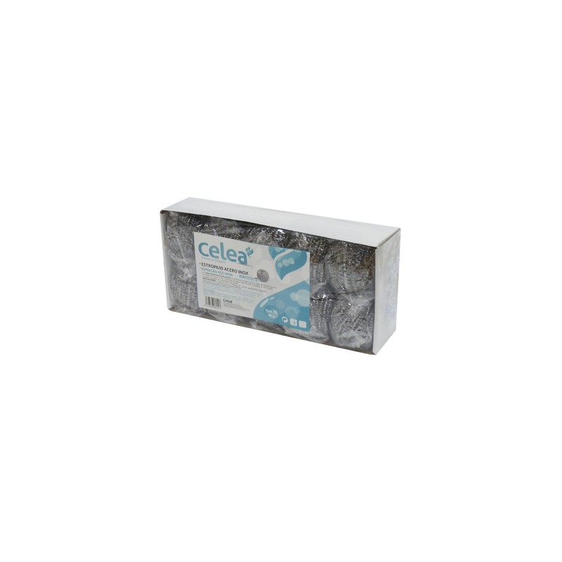 00316 Estropajo Acero Inox. 60 Gr. Pack-10 Celea