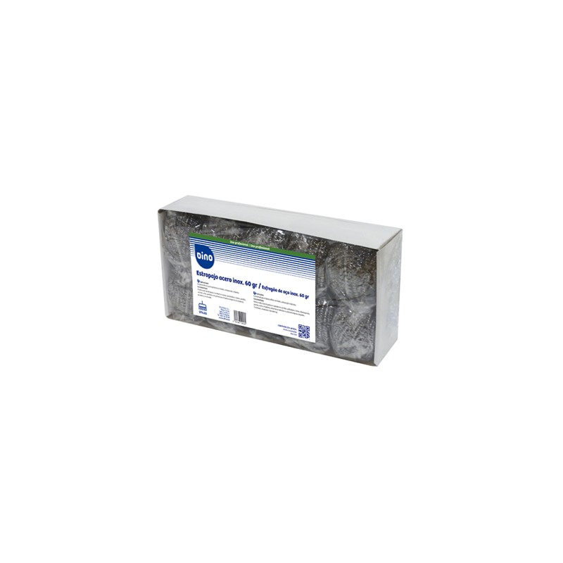 00316 Estropajo Acero Inox. 60 Gr. Pack-10 Dino