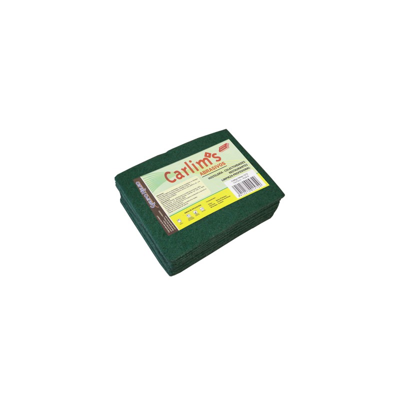 00411 Green Scouring Pad Extra. 15 x 20 cm. Pack-10. Heleo