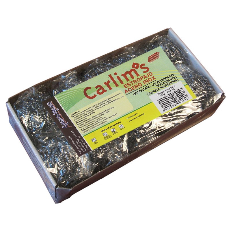 00314 Estropajo Acero Inox. 40 Gr. Pack-10 Heleo
